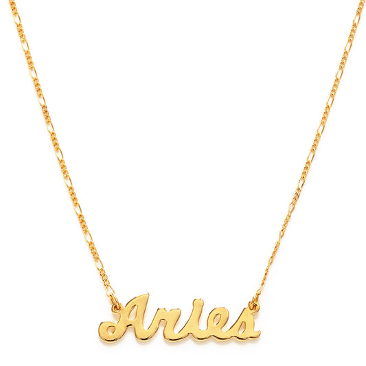 Zodiac Script Necklaces | Aries