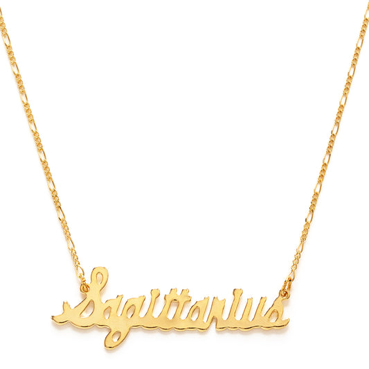 Zodiac Script Necklaces | Sagittarius
