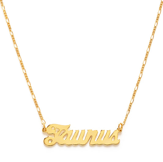 Zodiac Script Necklaces | Taurus