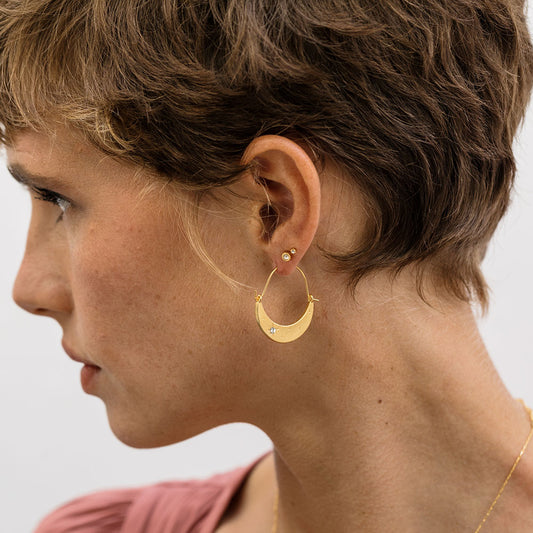 Starlight Crescent Earrings