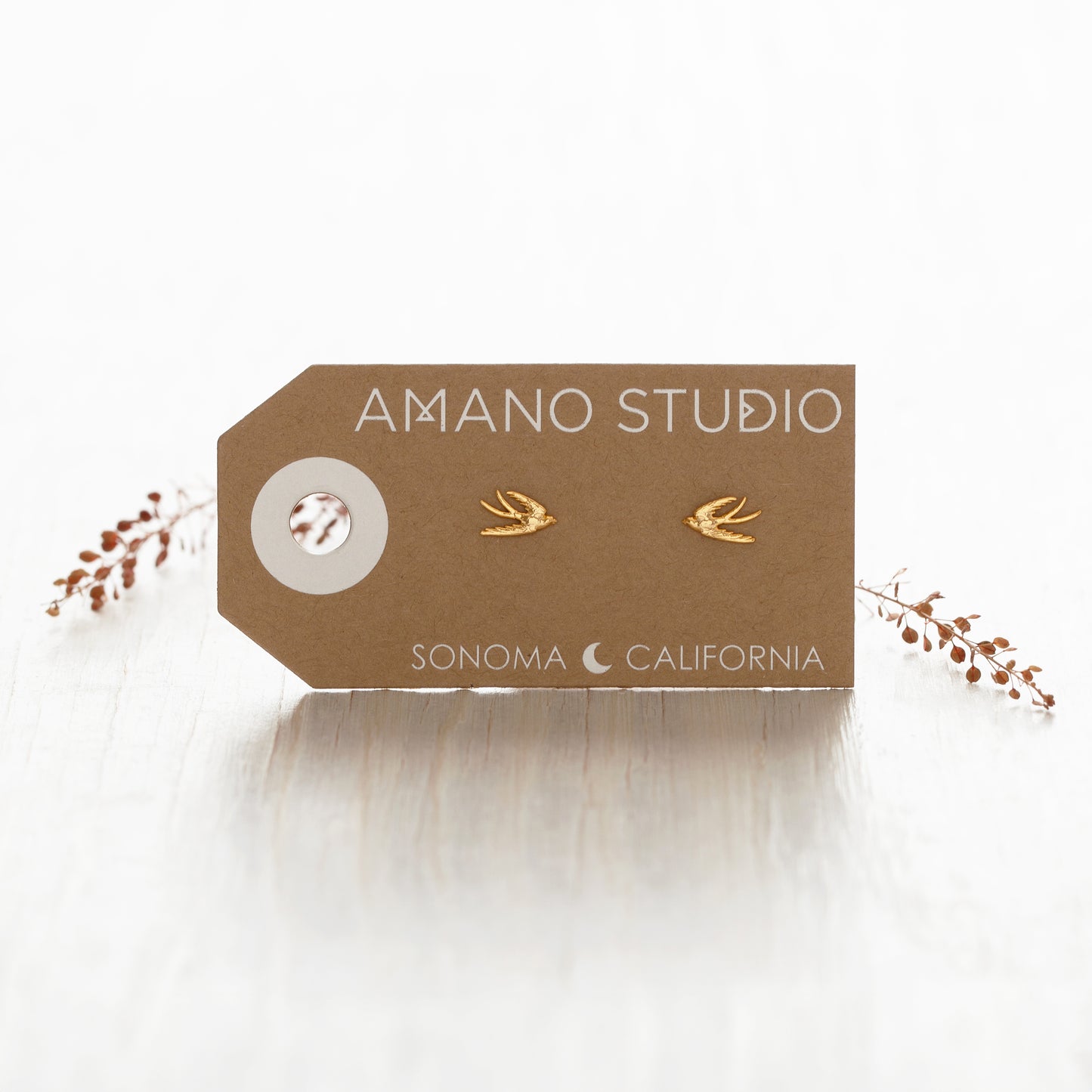 Swallow Stud Earrings