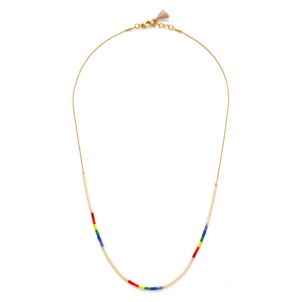 Miyuki Seed Bead Necklace | Rainbow