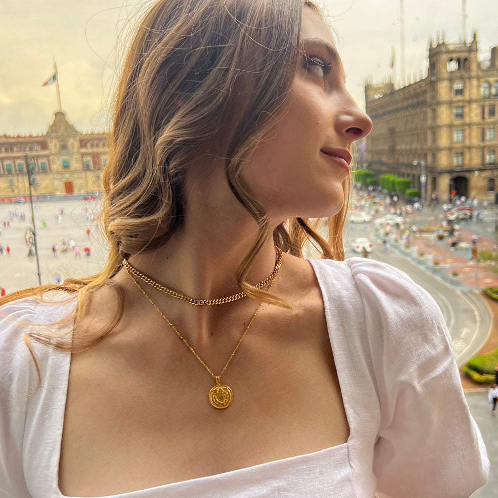 Mexican Folk Heart Necklace