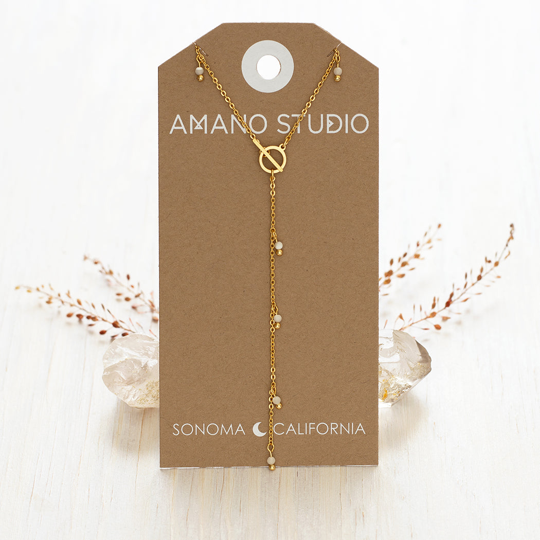 Beaded Lariat Necklace