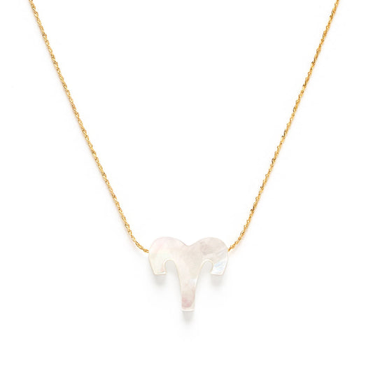Mother of Pearl Zodiac Necklace | Aries