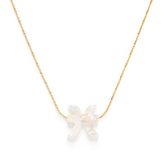 Mother of Pearl Zodiac Necklace | Pisces