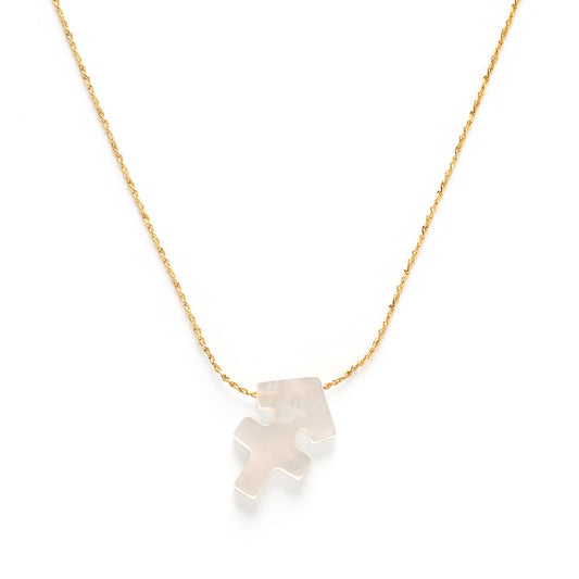 Mother of Pearl Zodiac Necklace | Sagittarius