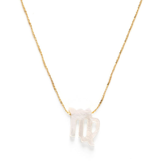 Mother of Pearl Zodiac Necklace | Virgo