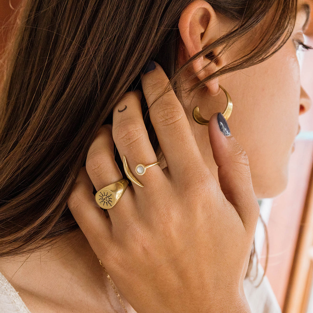 Waning Crescent Ring