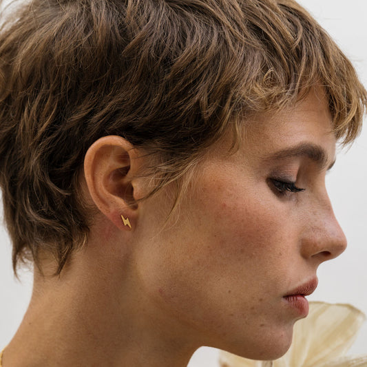 Lightning Bolt Stud Earrings