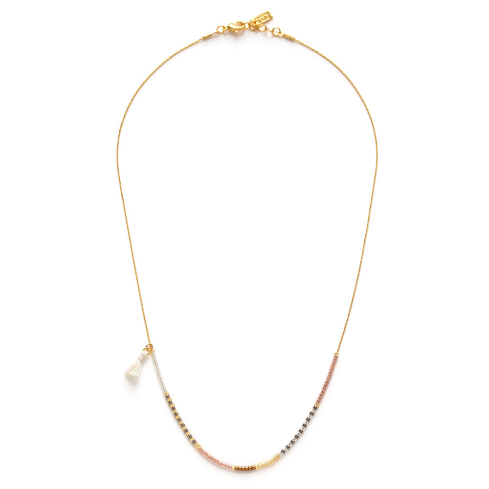 Miyuki Seed Bead Necklace | Champagne