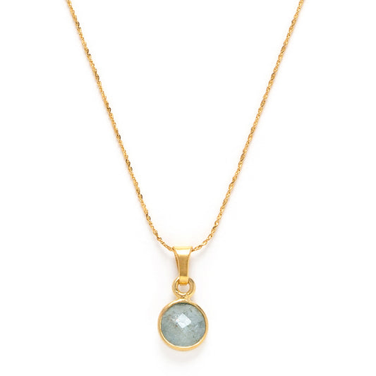 March Birthstone Necklace | Aquamarine