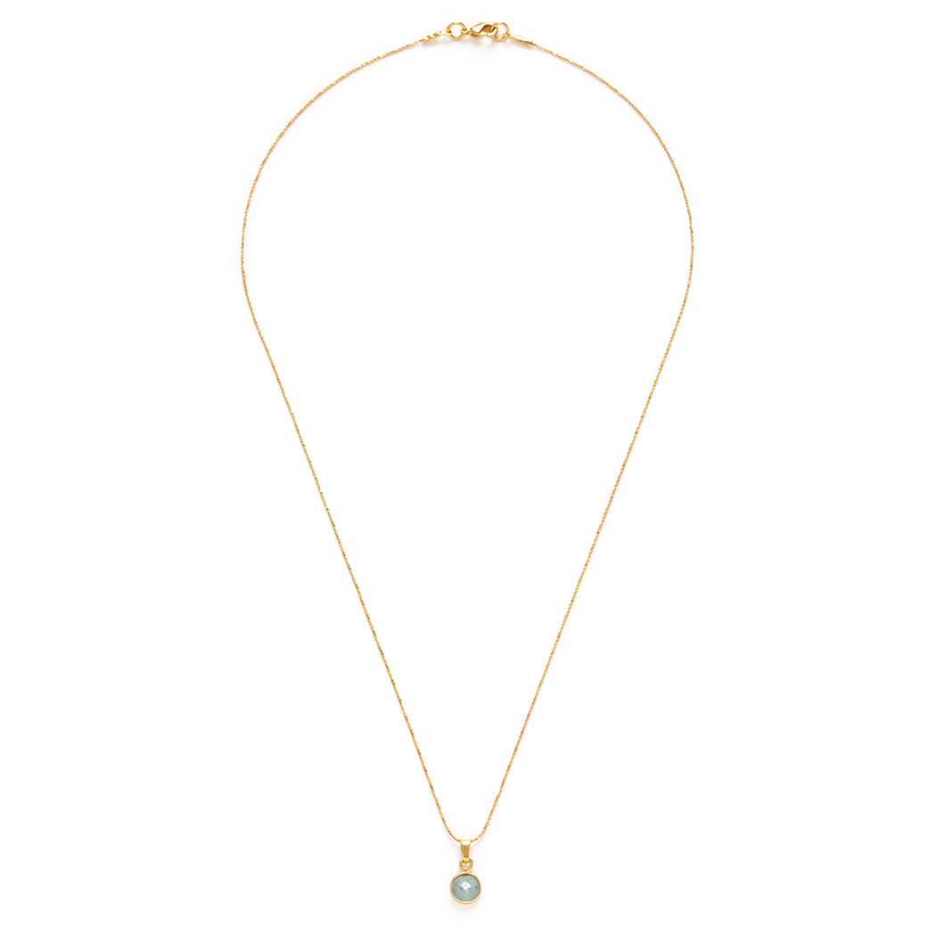 March Birthstone Necklace | Aquamarine