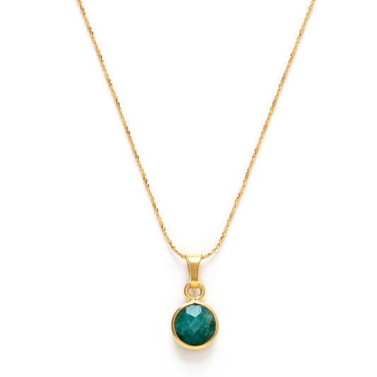 May Birthstone Necklace | Emerald