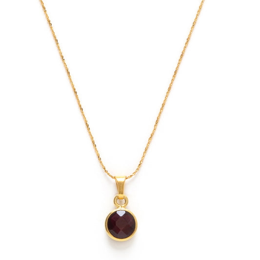 January Birthstone Necklace | Garnet