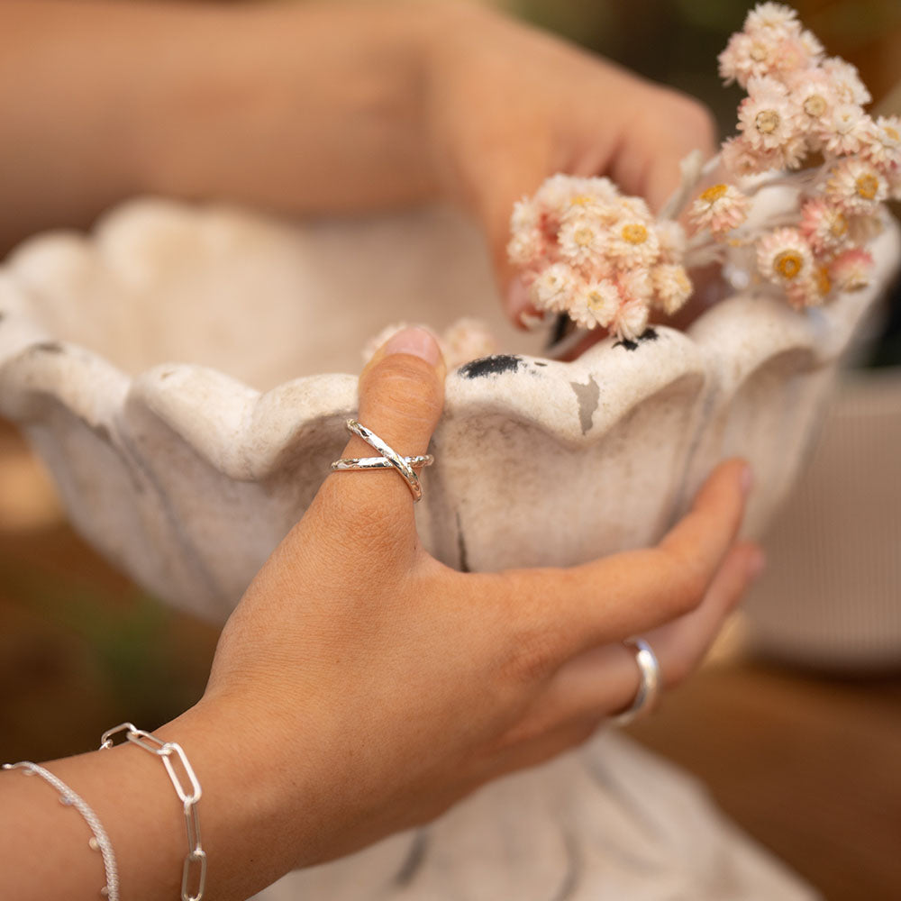 Hammered Cuff Ring