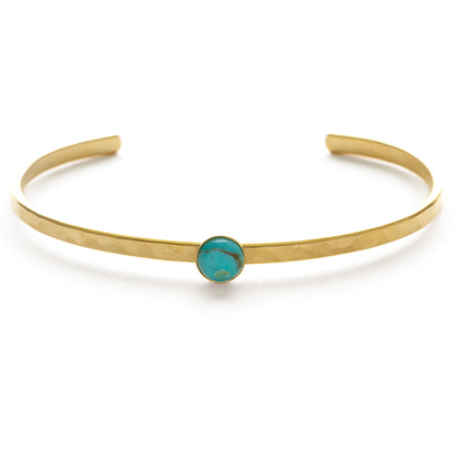 Turquoise Hammered Cuff Bracelet