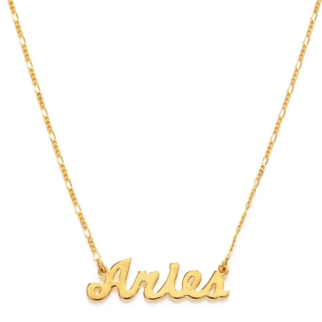 Aries Script Zodiac script necklace 60 photos - Youhoroscope.com