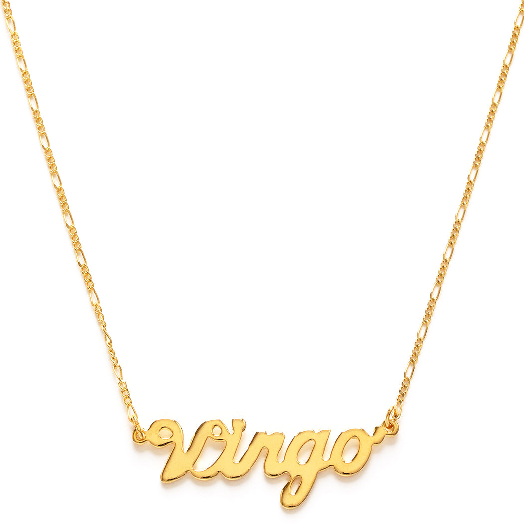 Zodiac Script Necklaces | Virgo