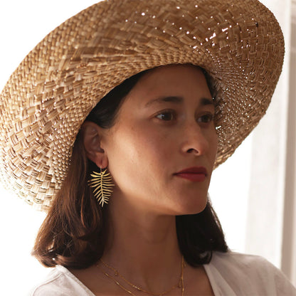 Areca Palm Leaf Earrings