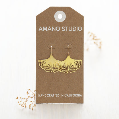 Ginkgo Leaf Earrings