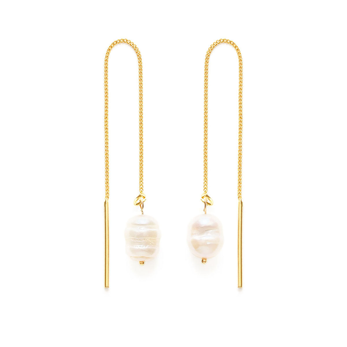 Pearl Threader Earrings