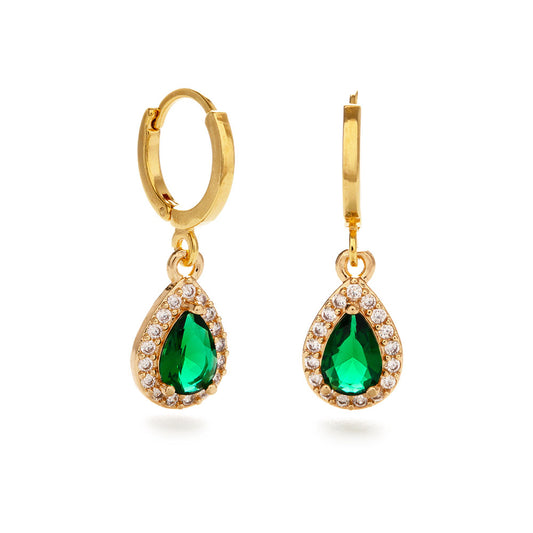 Emerald Green Teardrop Earrings