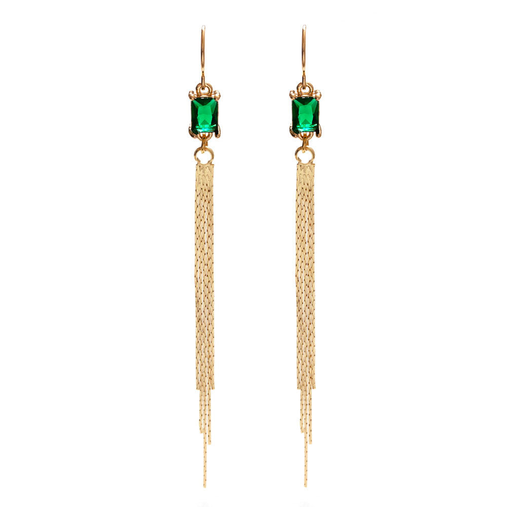 Emerald Duster Earrings