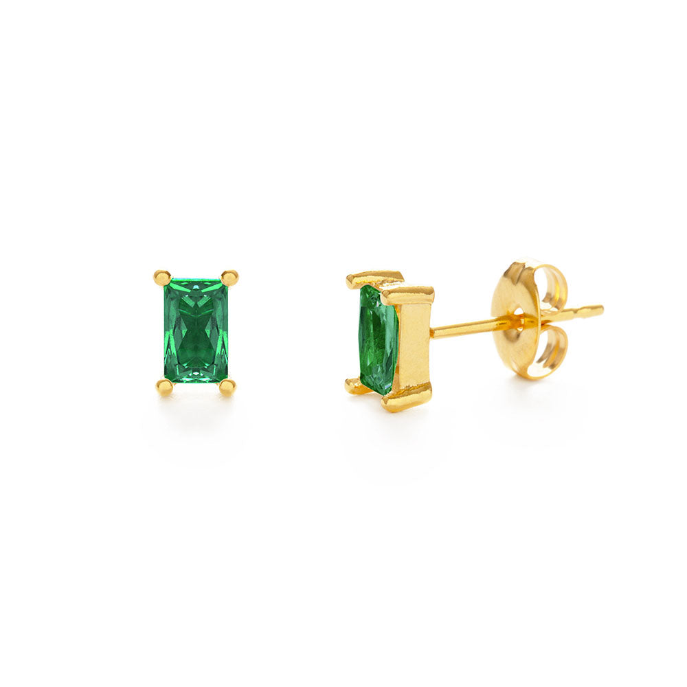 Emerald Green Stud Earrings