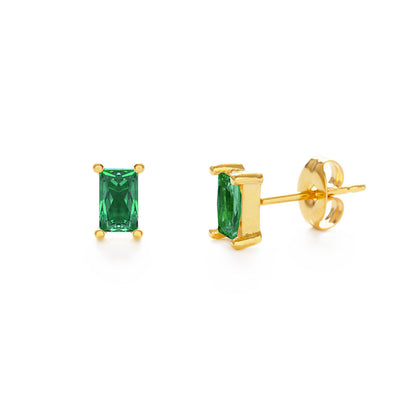 Emerald Green Stud Earrings