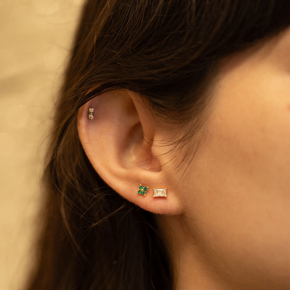 Emerald Green Stud Earrings
