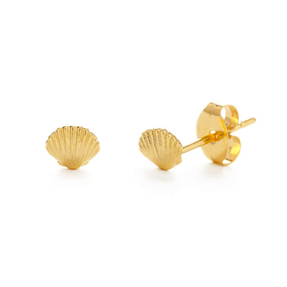 Seashell and Pearl Stud Earring Combo
