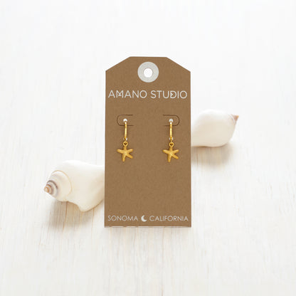 Starfish Huggie Hoop Earrings