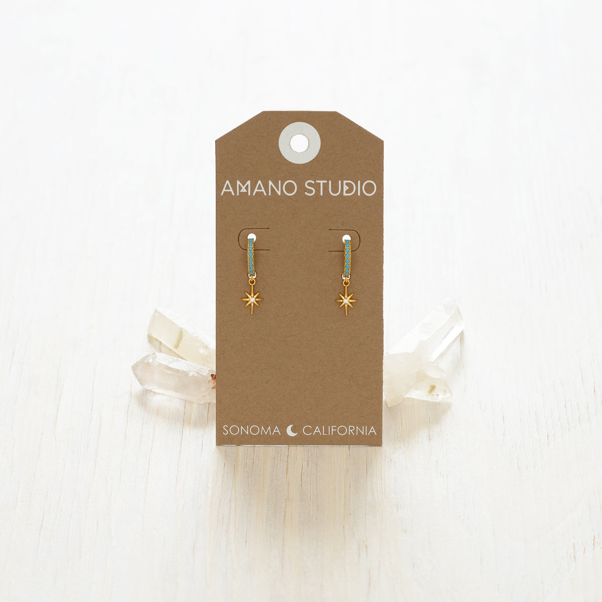 Evening Star Huggie Hoops