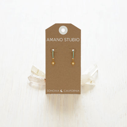 Evening Star Huggie Hoops