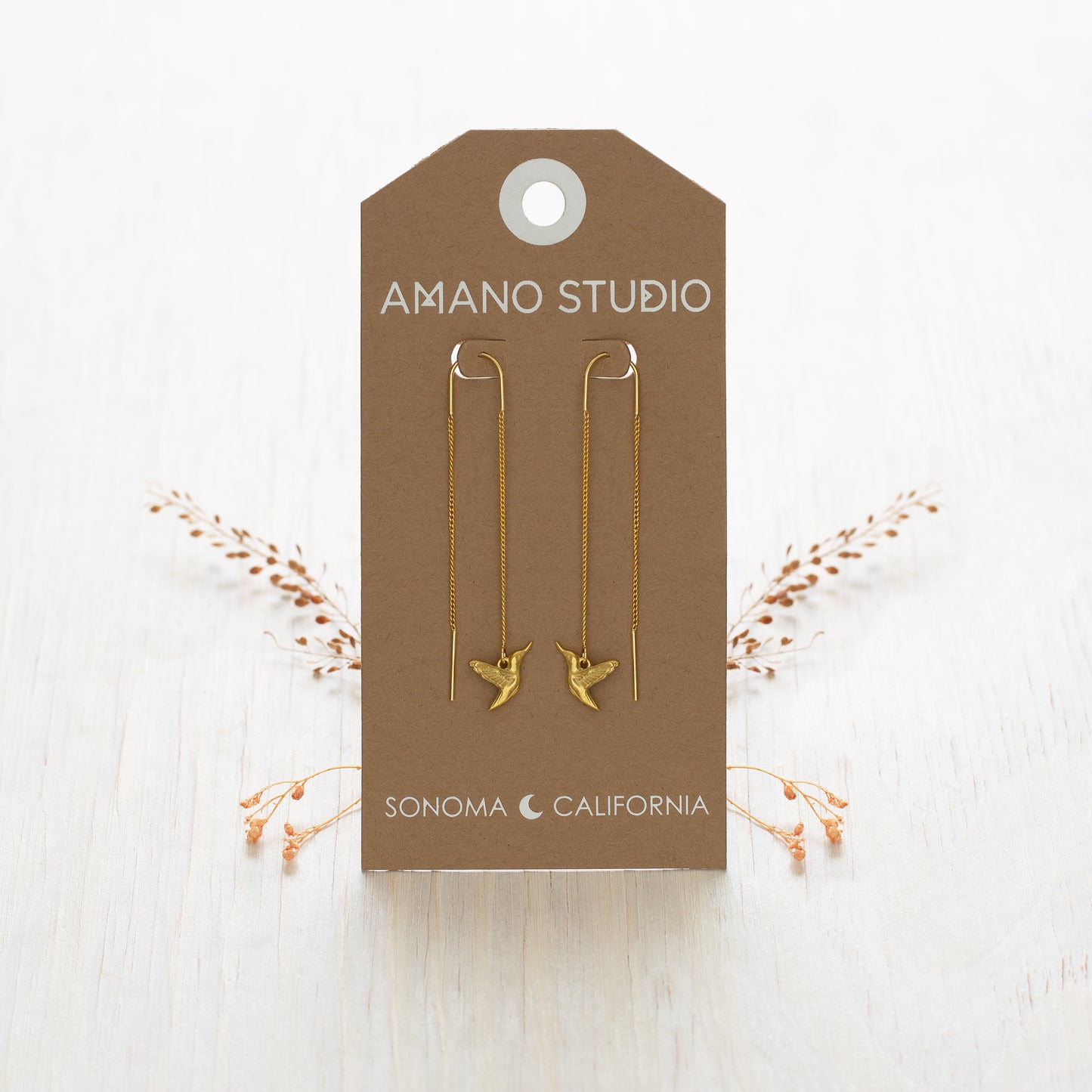 Hummingbird Threader Earrings