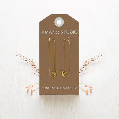 Hummingbird Threader Earrings