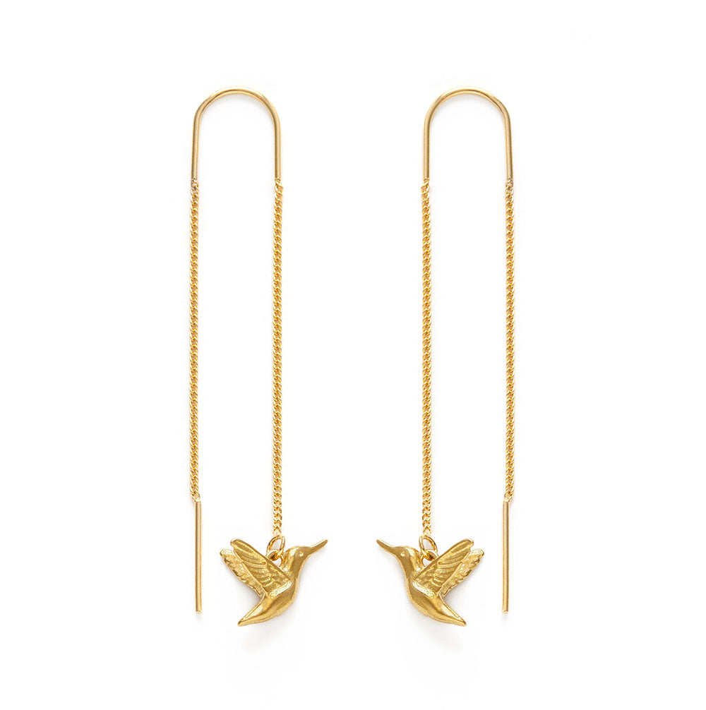 Hummingbird Threader Earrings