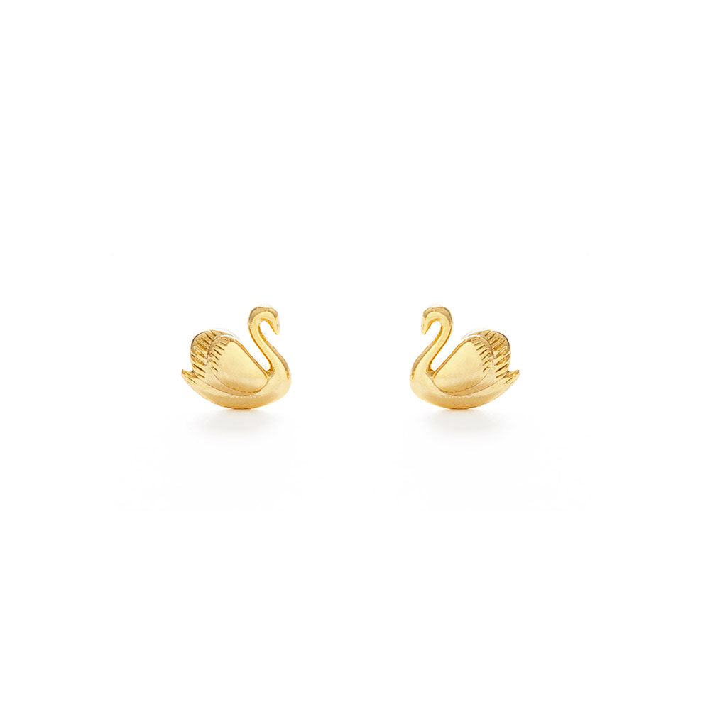 Swan Stud Earrings