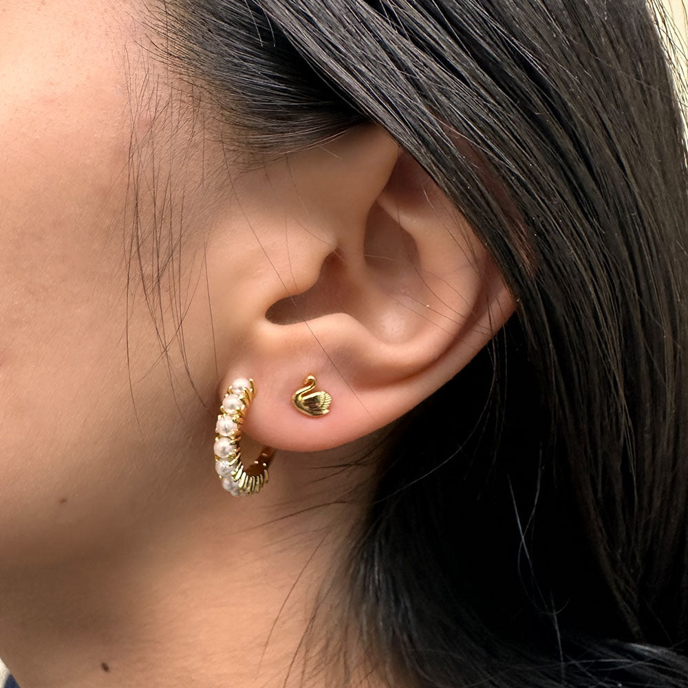 Swan Stud Earrings