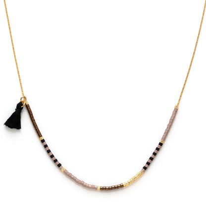 Miyuki Seed Bead Necklace | Chocolate