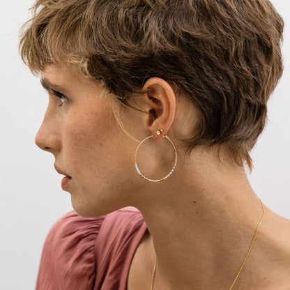 Miyuki Seed Bead Hoops | Champagne