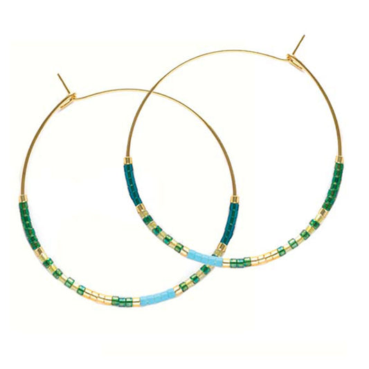 Miyuki Japanese Seed Bead Hoops | Seashore