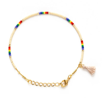 Miyuki Japanese Seed Bead Bracelet | Rainbow