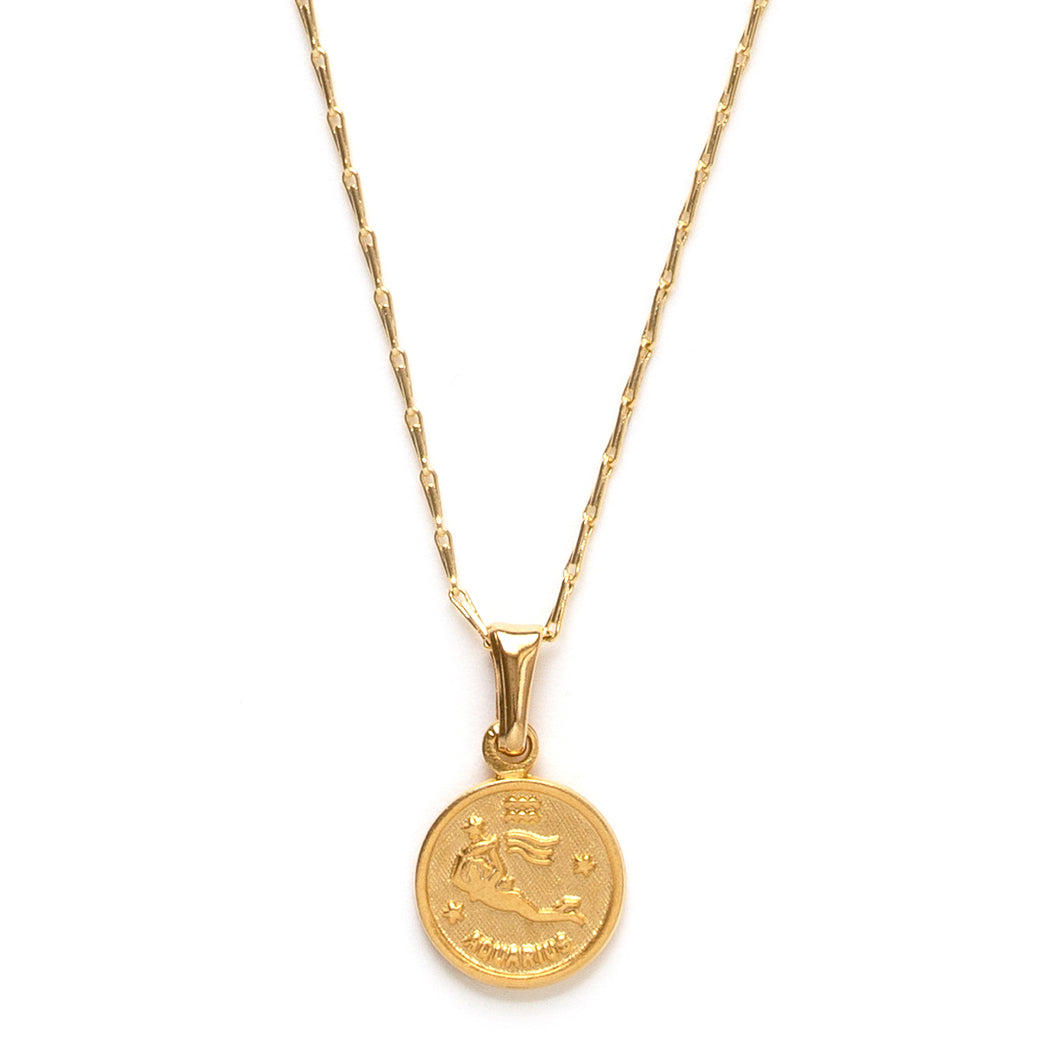 Tiny Zodiac Medallion Necklace