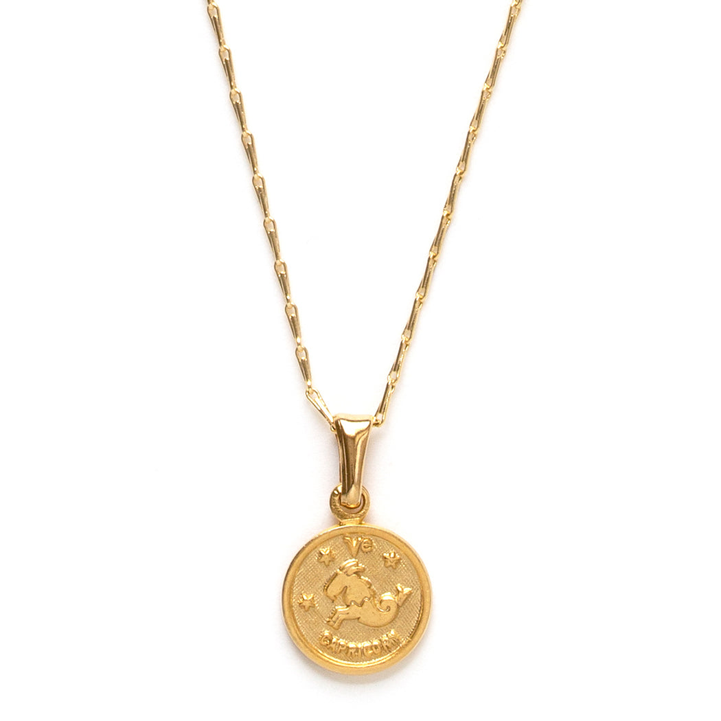 Tiny Zodiac Medallion Necklace