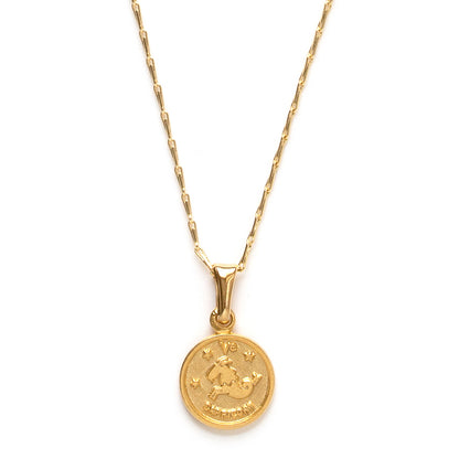 Tiny Zodiac Medallion Necklace