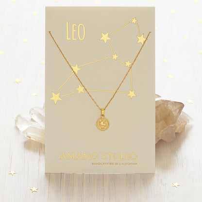 Tiny Zodiac Medallion | Leo