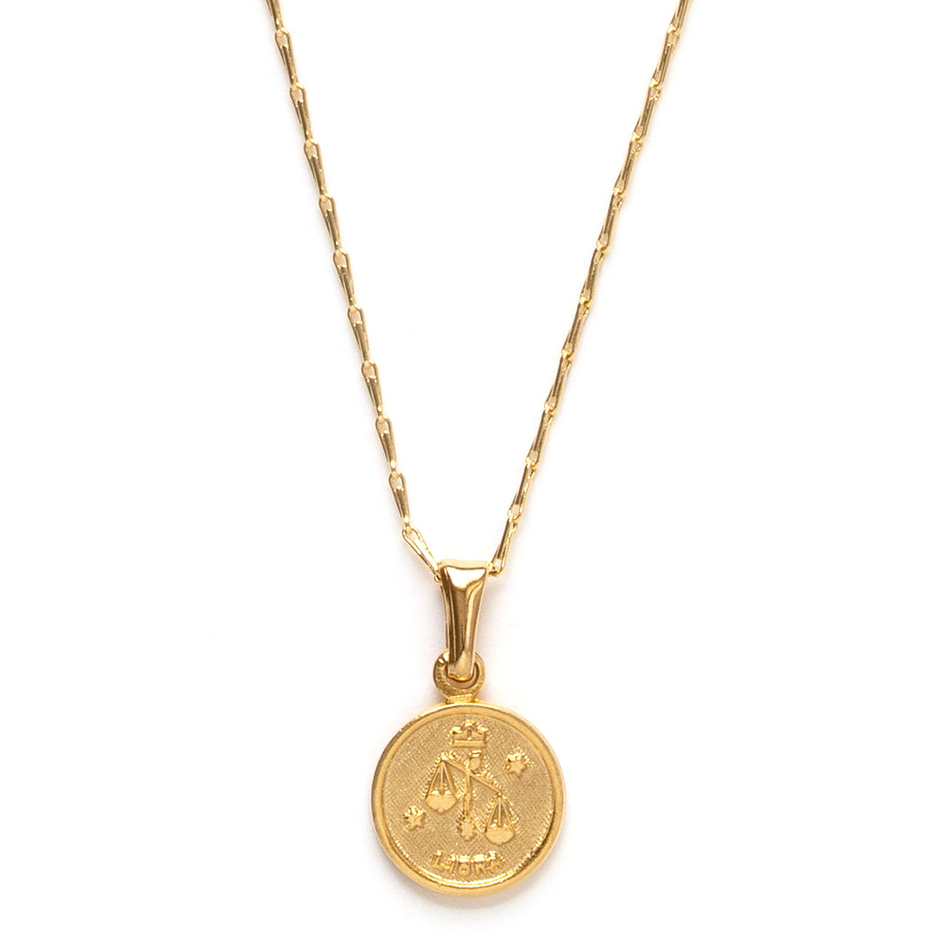 Tiny Zodiac Medallion Necklace