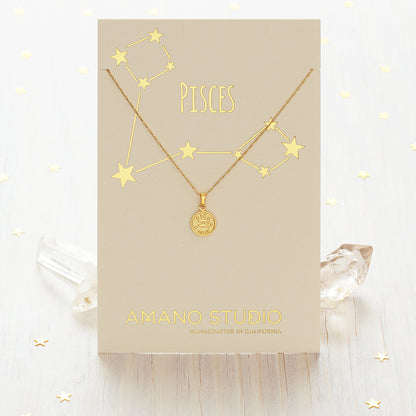 Tiny Zodiac Medallion | Pisces